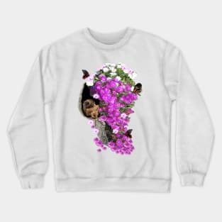 Flowering Fygies & Chipmunk Squirrel in a Tree Crewneck Sweatshirt